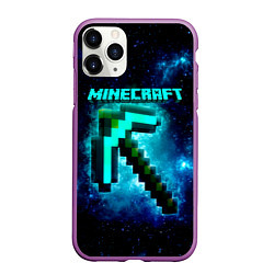 Чехол iPhone 11 Pro матовый Minecraft, цвет: 3D-фиолетовый