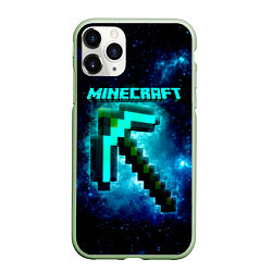 Чехол iPhone 11 Pro матовый Minecraft, цвет: 3D-салатовый