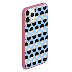 Чехол iPhone 11 Pro матовый Моб Психо 100, цвет: 3D-малиновый — фото 2