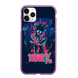 Чехол iPhone 11 Pro матовый Моб Психо 100, цвет: 3D-фиолетовый