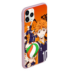 Чехол iPhone 11 Pro матовый ВОЛЕЙБОЛ!! HAIKYUU!!, цвет: 3D-розовый — фото 2