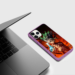 Чехол iPhone 11 Pro матовый Доктор Стоун, цвет: 3D-фиолетовый — фото 2