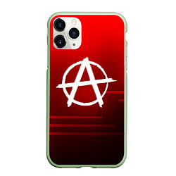 Чехол iPhone 11 Pro матовый АНАРХИЯ ANARCHY, цвет: 3D-салатовый