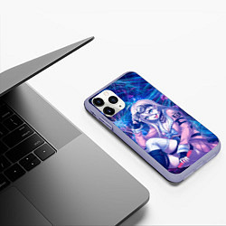 Чехол iPhone 11 Pro матовый Danganronpa, цвет: 3D-светло-сиреневый — фото 2