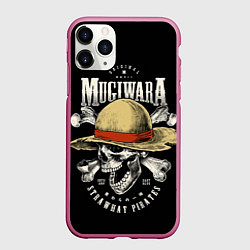Чехол iPhone 11 Pro матовый MUGIWARA ONE PIECE, цвет: 3D-малиновый