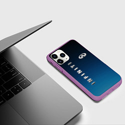 Чехол iPhone 11 Pro матовый INFINITI, цвет: 3D-фиолетовый — фото 2
