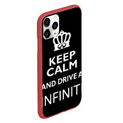 Чехол iPhone 11 Pro матовый Drive a INFINITI!, цвет: 3D-красный — фото 2