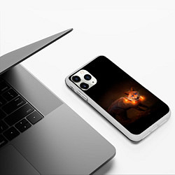 Чехол iPhone 11 Pro матовый Dark fox, цвет: 3D-белый — фото 2
