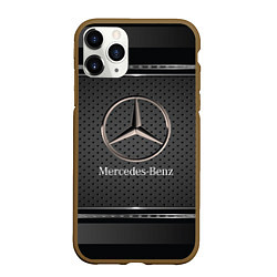 Чехол iPhone 11 Pro матовый MERCEDES BENZ МЕРСЕДЕС БЕНЗ, цвет: 3D-коричневый