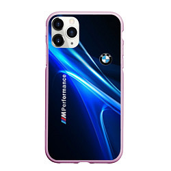 Чехол iPhone 11 Pro матовый BMW, цвет: 3D-розовый