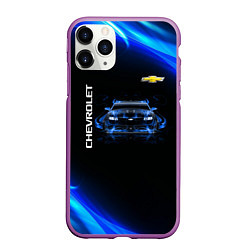 Чехол iPhone 11 Pro матовый Chevrolet, цвет: 3D-фиолетовый