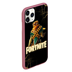 Чехол iPhone 11 Pro матовый Mancake Fortnite, цвет: 3D-малиновый — фото 2