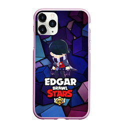 Чехол iPhone 11 Pro матовый BRAWL STARS EDGAR, цвет: 3D-розовый