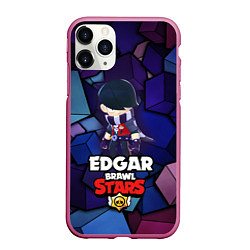 Чехол iPhone 11 Pro матовый BRAWL STARS EDGAR, цвет: 3D-малиновый