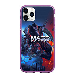 Чехол iPhone 11 Pro матовый Mass EFFECT Legendary ed, цвет: 3D-фиолетовый