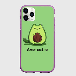 Чехол iPhone 11 Pro матовый Avo - cat - o, цвет: 3D-фиолетовый