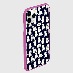 Чехол iPhone 11 Pro матовый Собаки Пушистики, цвет: 3D-фиолетовый — фото 2