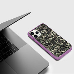 Чехол iPhone 11 Pro матовый Камуфляж - Вован, цвет: 3D-фиолетовый — фото 2