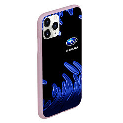 Чехол iPhone 11 Pro матовый Subaru, цвет: 3D-розовый — фото 2