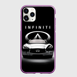 Чехол iPhone 11 Pro матовый INFINITI, цвет: 3D-фиолетовый