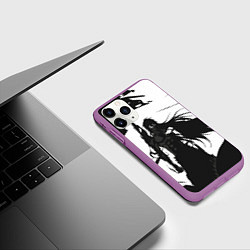 Чехол iPhone 11 Pro матовый Bleach Блич, цвет: 3D-фиолетовый — фото 2