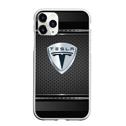 Чехол iPhone 11 Pro матовый TESLA ТЕСЛА, цвет: 3D-белый