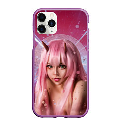 Чехол iPhone 11 Pro матовый Zero Two, цвет: 3D-фиолетовый