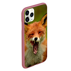 Чехол iPhone 11 Pro матовый Лисица, цвет: 3D-малиновый — фото 2
