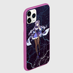 Чехол iPhone 11 Pro матовый Genshin Impact - Keqing, цвет: 3D-фиолетовый — фото 2
