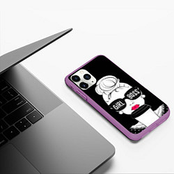 Чехол iPhone 11 Pro матовый Girl Boss, цвет: 3D-фиолетовый — фото 2