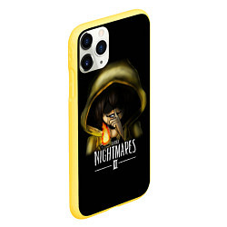 Чехол iPhone 11 Pro матовый Little Nightmares 2 Тссс, цвет: 3D-желтый — фото 2