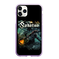 Чехол iPhone 11 Pro матовый SABATON, цвет: 3D-сиреневый