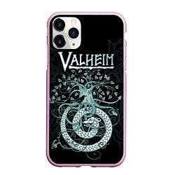 Чехол iPhone 11 Pro матовый Valheim, цвет: 3D-розовый