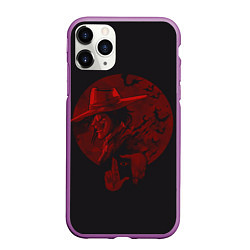 Чехол iPhone 11 Pro матовый Hellsing Хеллсинг, цвет: 3D-фиолетовый