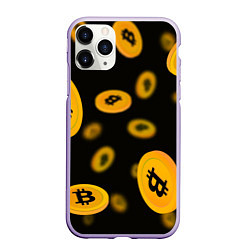 Чехол iPhone 11 Pro матовый БИТКОИН BITCOIN, цвет: 3D-светло-сиреневый