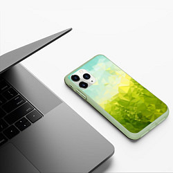 Чехол iPhone 11 Pro матовый Природная Абстракция, цвет: 3D-салатовый — фото 2