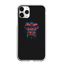 Чехол iPhone 11 Pro матовый Colorful Gorilla, цвет: 3D-белый