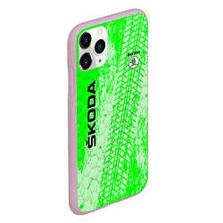 Чехол iPhone 11 Pro матовый SKODA, цвет: 3D-розовый — фото 2