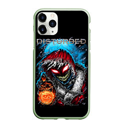 Чехол iPhone 11 Pro матовый Disturbed, цвет: 3D-салатовый