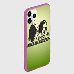 Чехол iPhone 11 Pro матовый Билли Айлиш, цвет: 3D-фиолетовый — фото 2