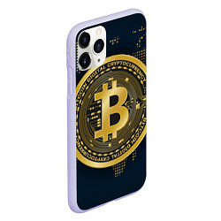 Чехол iPhone 11 Pro матовый БИТКОИН BITCOIN, цвет: 3D-светло-сиреневый — фото 2