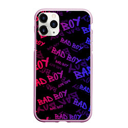 Чехол iPhone 11 Pro матовый Bad Boy, цвет: 3D-розовый