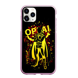 Чехол iPhone 11 Pro матовый One-Punch Man, цвет: 3D-розовый