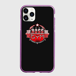 Чехол iPhone 11 Pro матовый Босс этой качалки, цвет: 3D-фиолетовый