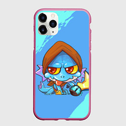 Чехол iPhone 11 Pro матовый Сларк Dota 2, цвет: 3D-малиновый
