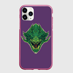 Чехол iPhone 11 Pro матовый Вайпер Dota 2, цвет: 3D-малиновый
