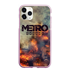 Чехол iPhone 11 Pro матовый Metro Exodus, цвет: 3D-розовый