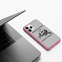 Чехол iPhone 11 Pro матовый ЖДВ ВС РФ, цвет: 3D-малиновый — фото 2