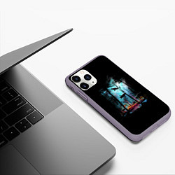 Чехол iPhone 11 Pro матовый Shark forest, цвет: 3D-серый — фото 2