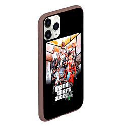 Чехол iPhone 11 Pro матовый Grand Theft Auto five, цвет: 3D-коричневый — фото 2